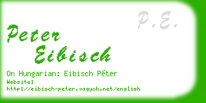 peter eibisch business card